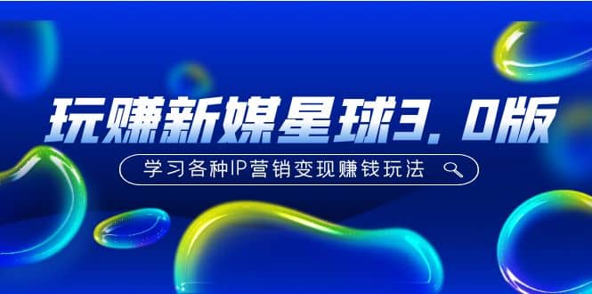 《玩赚新媒星球3.0版》学习各种IP营销变现玩法（价值498）-廉价云资源网