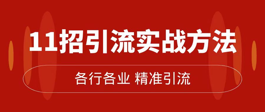 精准引流术：11招引流实战方法，让你私域流量加到爆（11节课完整版）-廉价云资源网