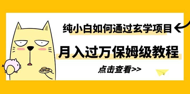 纯小白如何通过玄学项目月入过万保姆级教程-廉价云资源网