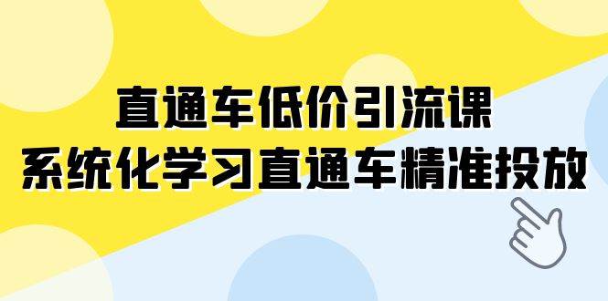 直通车-低价引流课，系统化学习直通车精准投放（14节课）-廉价云资源网
