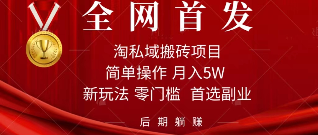 淘私域搬砖项目，利用信息差月入5W，每天无脑操作1小时，后期躺赚-廉价云资源网