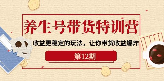 养生号带货特训营【12期】收益更稳定的玩法，让你带货收益爆炸-9节直播课-廉价云资源网