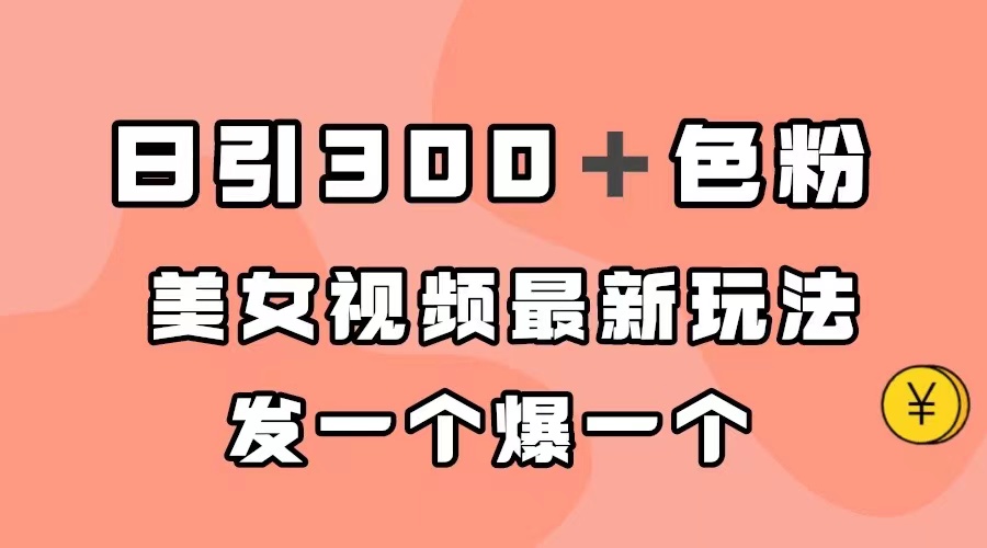日引300＋色粉，美女视频最新玩法，发一个爆一个-廉价云资源网