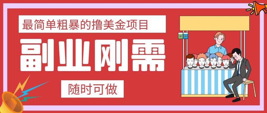 最简单粗暴的撸美金项目 会打字就能轻松赚美金-廉价云资源网