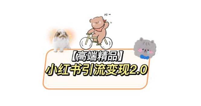 小红书最新引流变现2.0教程，全网最新最详细的视频教程+素材-廉价云资源网