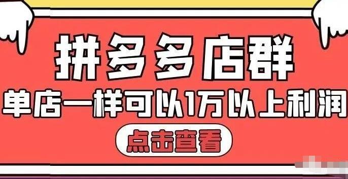 拼多多店群单店一样可以产出1万5以上利润【付费文章】-廉价云资源网