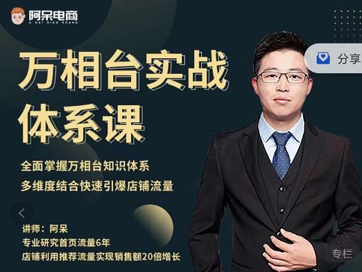 阿呆-万相台实战体系课，帮您全面掌握万相台知识体系-廉价云资源网