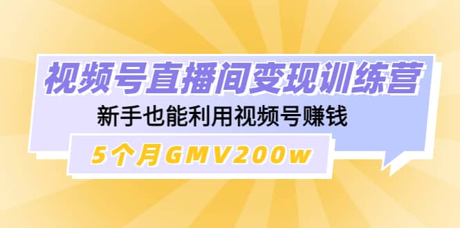 视频号直播间变现训练营-廉价云资源网