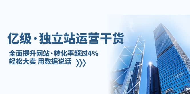 独立站运营干货：全面提升网站·转化率超过4%，轻松大卖 用数据说话-廉价云资源网