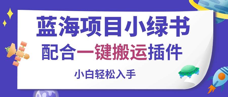 蓝海项目小绿书，配合一键搬运插件，小白轻松入手-廉价云资源网