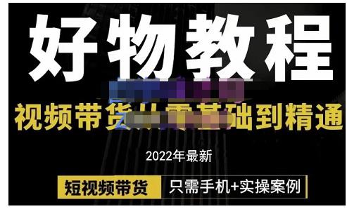 锅锅老师好物分享课程：短视频带货从零基础到精通，只需手机+实操-廉价云资源网