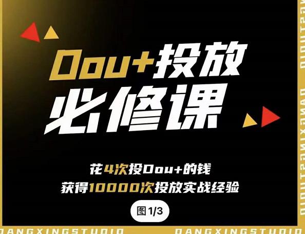 代同学DOU+投放训练营，用付费流量撬动大额自然流量，过得超额变现转化-廉价云资源网