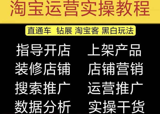 2023淘宝开店教程0基础到高级全套视频网店电商运营培训教学课程（2月更新）-廉价云资源网