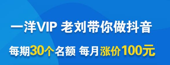 一洋电商抖音VIP，每月集训课+实时答疑+资源共享+联盟合作价值580元-廉价云资源网
