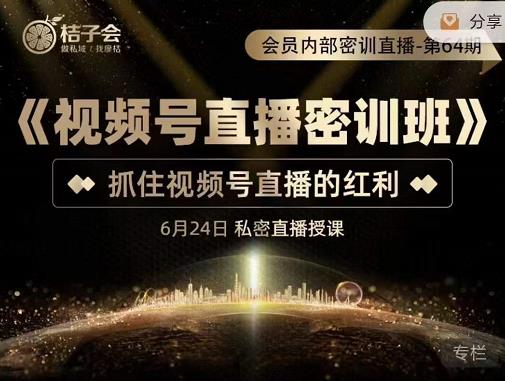 《视频号直播密训班》，抓住视频号直播的红利 价值12800-廉价云资源网
