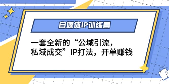 自媒体IP训练营(12+13期)一套全新的“公域引流，私域成交”IP打法-廉价云资源网