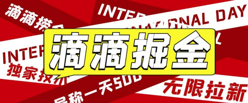 外面卖888很火的滴滴掘金项目 号称一天收益500+【详细文字步骤+教学视频】-廉价云资源网