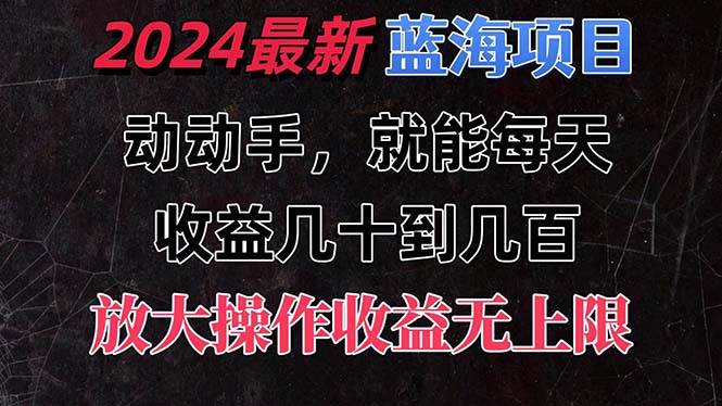 有手就行的2024全新蓝海项目，每天1小时收益几十到几百，可放大操作收…-廉价云资源网