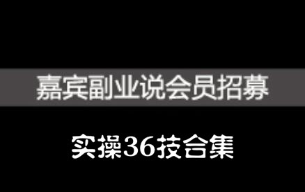 嘉宾副业说实操36技合集，价值1380元-廉价云资源网