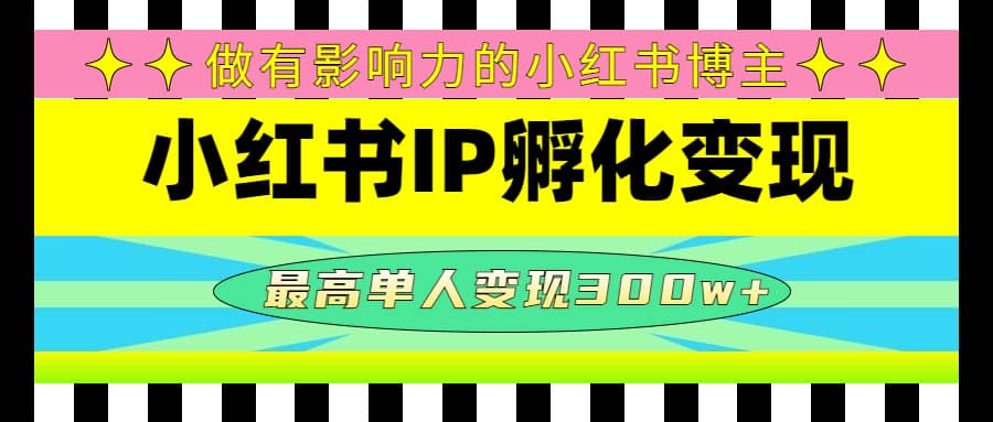 某收费培训-小红书IP孵化变现：做有影响力的小红书博主-廉价云资源网