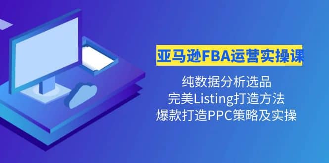 亚马逊FBA运营实操课 纯数据分析选品+完美Listing打造+爆款打造PPC策略实操-廉价云资源网