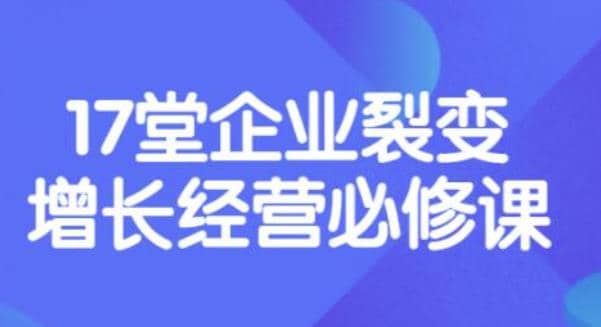 《盈利增长17堂必修课》企业裂变增长的经营智慧，带你了解增长的本质-廉价云资源网