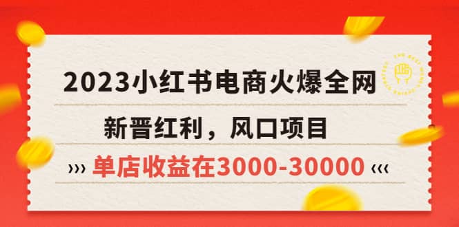 2023小红书电商火爆全网，新晋红利，风口项目，单店收益在3000-30000-廉价云资源网