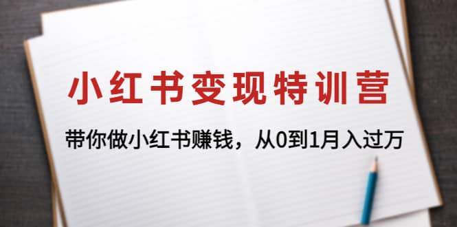 小红书变现特训营：带你做小红书项目-廉价云资源网
