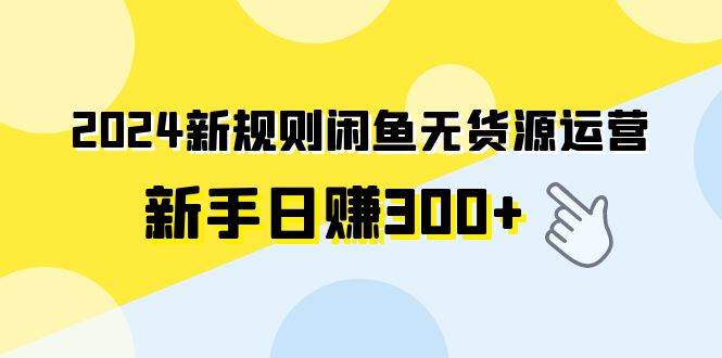 2024新规则闲鱼无货源运营新手日赚300+-廉价云资源网