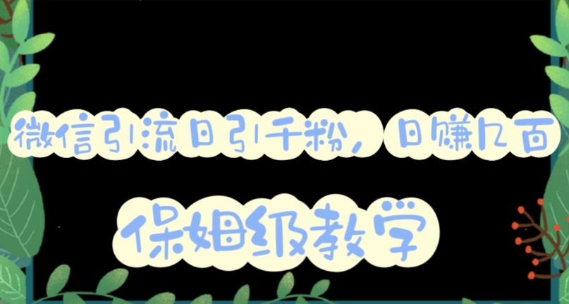 微信互推圈半自动引流方案，矩阵操作日引千人思路【详细视频教程】-廉价云资源网