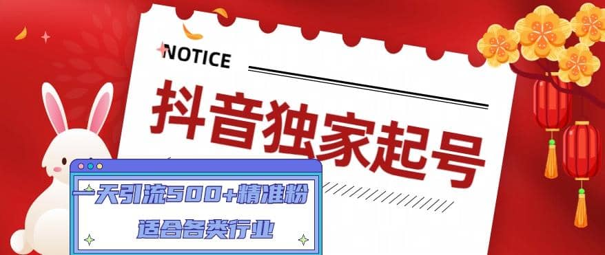 抖音独家起号，适合各类行业（9节视频课）-廉价云资源网