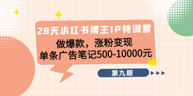 28天小红书博主IP特训营《第9期》-廉价云资源网