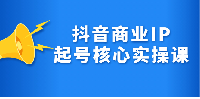 抖音商业IP起号核心实操课，带你玩转算法，流量，内容，架构，变现-廉价云资源网