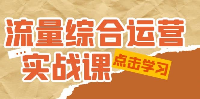 流量综合·运营实战课：短视频、本地生活、个人IP知识付费、直播带货运营-廉价云资源网