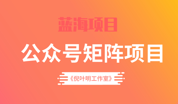 蓝海公众号矩阵项目训练营，0粉冷启动，公众号矩阵账号粉丝突破30w-廉价云资源网