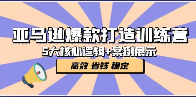 亚马逊爆款打造训练营：5大核心逻辑+案例展示 打造爆款链接 高效 省钱 稳定-廉价云资源网