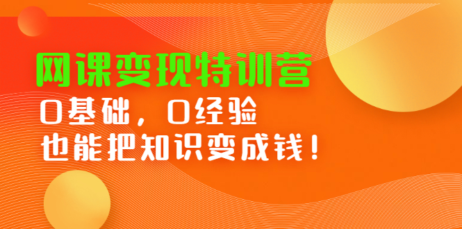 网课变现特训营，0基础，0经验也能把知识变成钱-廉价云资源网