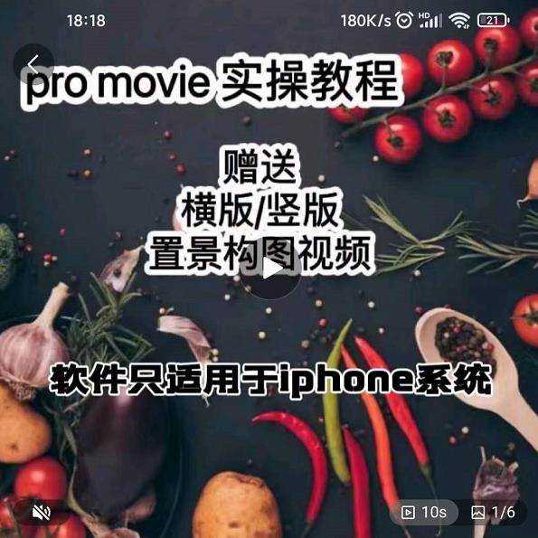 漆十二美食摄影，25​节promovie实操高手课节-廉价云资源网