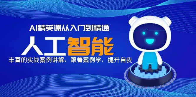 AI精英课从入门到精通，丰富的实战案例讲解，跟着案例学，提升自我-廉价云资源网
