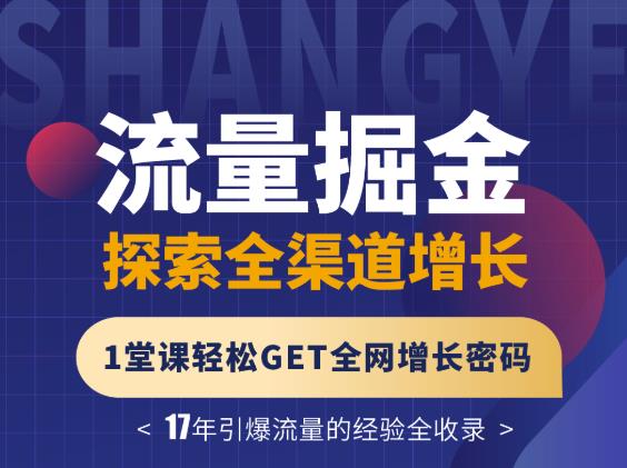 张琦流量掘金探索全渠道增长，1堂课轻松GET全网增长密码-廉价云资源网