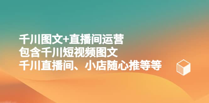 千川图文+直播间运营，包含千川短视频图文、千川直播间、小店随心推等等-廉价云资源网