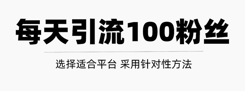 只需要做好这几步，就能让你每天轻松获得100+精准粉丝的方法！【视频教程】-廉价云资源网