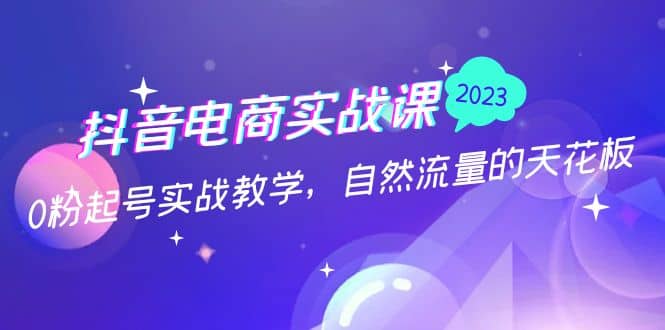 抖音电商实战课：0粉起号实战教学，自然流量的天花板（2月19最新）-廉价云资源网