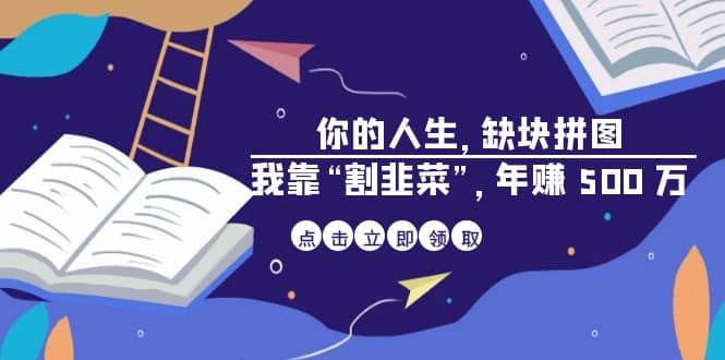 某高赞电子书《你的 人生，缺块 拼图——我靠“割韭菜”，年赚 500 万》-廉价云资源网