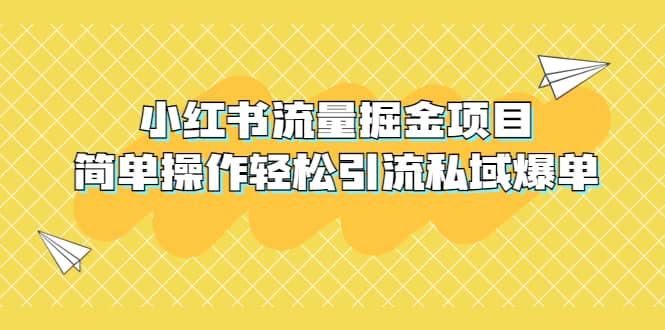 外面收费398小红书流量掘金项目，简单操作轻松引流私域爆单-廉价云资源网