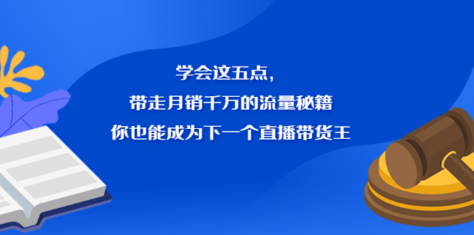 学会这五点，带走月销千万的流量秘籍，你也能成为下一个直播带货王-廉价云资源网