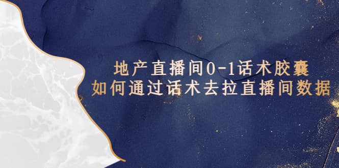地产-直播间0-1话术胶囊，知道怎么通过话术去拉直播间数据-廉价云资源网