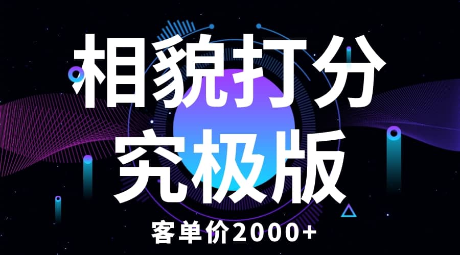 相貌打分究极版，客单价2000+纯新手小白就可操作的项目-廉价云资源网