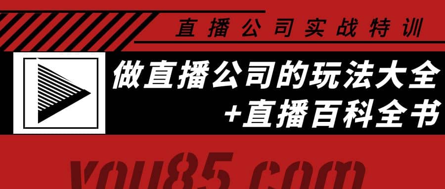 老陈·直播公司实战特训：做直播公司的玩法大全+直播百科全书-廉价云资源网