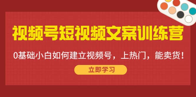 视频号短视频文案训练营：0基础小白如何建立视频号，上热门，能卖货！-廉价云资源网